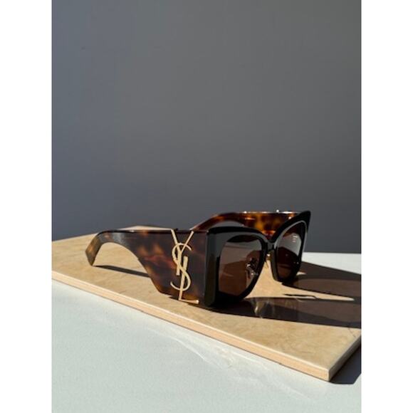 NEW Saint Laurent SLM119 Blaze Black Havana Brown Sunglasses - Picture 9 of 9